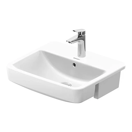 Duravit No.1 550mm 1TH Semi Recessed Basin - 03765500002 1 Duravit No.1 550mm 1TH Semi Recessed Basin - 03765500002