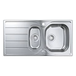 Grohe K200 1.5 Bowl Stainless Steel Kitchen Sink - 31564SD1 6 Grohe K200 1.5 Bowl Stainless Steel Kitchen Sink - 31564SD1 -Cheap Basins Store 31564SD1 D2 460