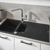 Grohe K500 1.5 Bowl Composite Quartz Kitchen Sink with Drainer - Black - 31646AP0