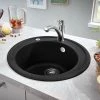 Grohe K200 1.0 Bowl Round Composite Quartz Kitchen Sink - Black - 31656AP0
