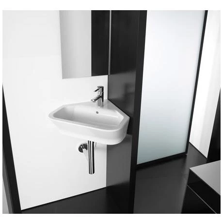 Roca - The Gap 480mm wall mounted corner basin - 1 tap hole - 32747R000 2 Roca - The Gap 480mm wall mounted corner basin - 1 tap hole - 32747R000 - Image 2