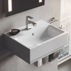 Grohe Cube Ceramic 500mm 1TH Wall Hung Basin - 3947400H -Cheap Basins Store 3948300H D2 460 1