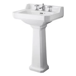Bayswater Fitzroy Comfort Height Traditional 3TH Basin & Full Pedestal