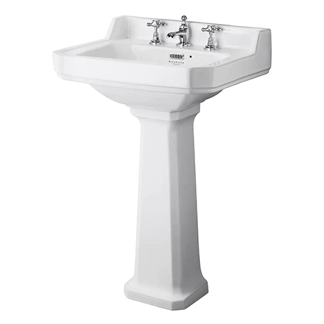 Bayswater Fitzroy Comfort Height Traditional 3TH Basin & Full Pedestal 1 Bayswater Fitzroy Comfort Height Traditional 3TH Basin & Full Pedestal