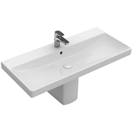 Villeroy and Boch Avento 1TH Basin + Semi Pedestal 1 Villeroy and Boch Avento 1TH Basin + Semi Pedestal