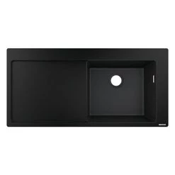 Hansgrohe S514-F450 1.0 Bowl Built-in Kitchen Sink with Drainer - Graphite Black - 43314170