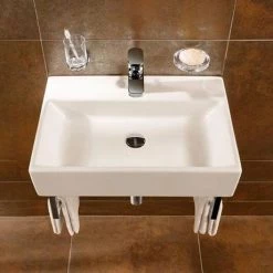 Villeroy and Boch Memento 1TH Wall Hung Basin -Cheap Basins Store 51336001 D4 460
