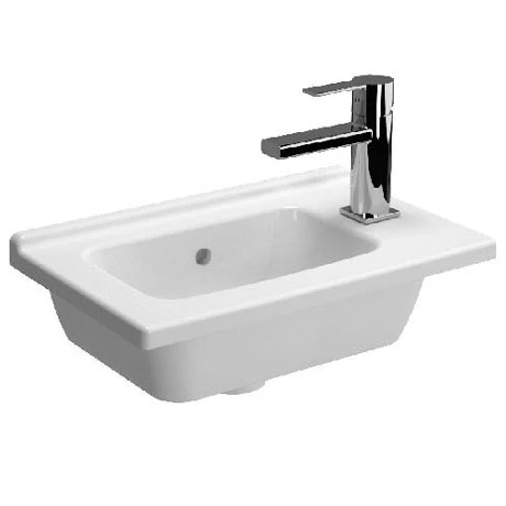 VitrA - S50 Vanity Cloakroom Basin - 1 Tap Hole - 2 Size Options 1 VitrA - S50 Vanity Cloakroom Basin - 1 Tap Hole - 2 Size Options