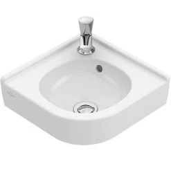 Villeroy and Boch O.novo 400 x 320mm 1TH Corner Handwash Basin - 73103201 -Cheap Basins Store 73103201 D2 460