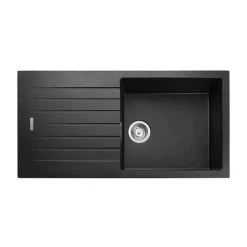 Rangemaster Andesite Ash Black 1.0 Bowl Igneous Granite Kitchen Sink 8 Rangemaster Andesite Ash Black 1.0 Bowl Igneous Granite Kitchen Sink -Cheap Basins Store AND1051AS D3 460
