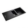 Rangemaster Andesite Ash Black 1.5 Bowl Igneous Granite Kitchen Sink