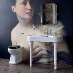 Arcade 900mm Basin and Ceramic Console Legs - Various Tap Hole Options -Cheap Basins Store ARC900CL D3 460