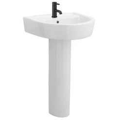Arezzo Basin 520 Round 1TH Basin + Full Pedestal