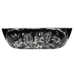 Arezzo 455 x 325mm Curved Rectangular Counter Top Basin - Gloss Black Marble Effect 7 Arezzo 455 x 325mm Curved Rectangular Counter Top Basin - Gloss Black Marble Effect -Cheap Basins Store AZ1004 detail3 460