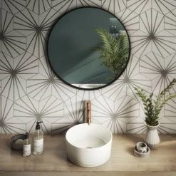 Arezzo Ribbed Round Counter Top Basin - 358mm Diameter -Cheap Basins Store AZ103 detail2 460