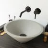 Arezzo Stone Light Grey Concrete Conical Counter Top Basin - 405mm Diameter