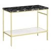 Arezzo 1010 Black Marble Effect Worktop with Brushed Brass Framed Washstand