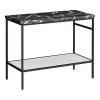 Arezzo 1010 Black Marble Effect Worktop with Matt Black Framed Washstand
