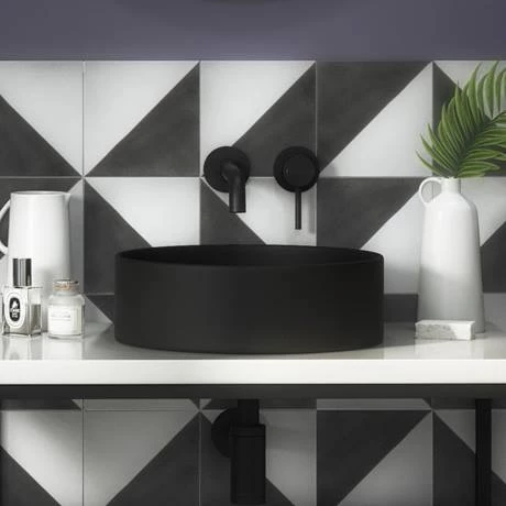 Arezzo 352mm Matt Black Round Counter Top Basin 4 Arezzo 352mm Matt Black Round Counter Top Basin - Image 4