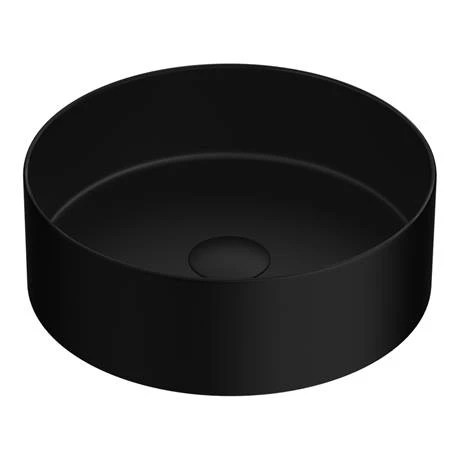 Arezzo 352mm Matt Black Round Counter Top Basin 2 Arezzo 352mm Matt Black Round Counter Top Basin - Image 2