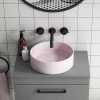 Arezzo 352mm Matt Pink Round Counter Top Basin
