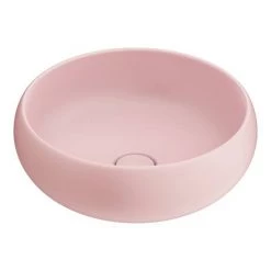 Arezzo Round Counter Top Basin (360mm Diameter - Matt Pink) -Cheap Basins Store AZ113MP d4 460