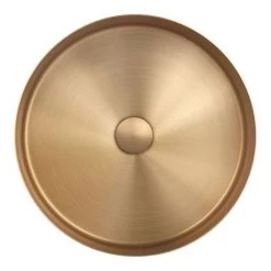 Arezzo Brushed Brass 360mm Round Stainless Steel Counter Top Basin + Waste 7 Arezzo Brushed Brass 360mm Round Stainless Steel Counter Top Basin + Waste -Cheap Basins Store AZ360BB d3 460