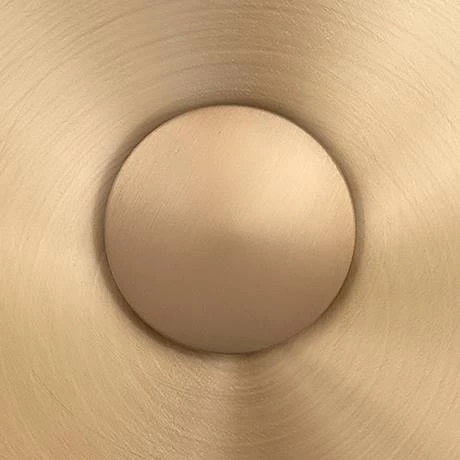 Arezzo Brushed Brass 360mm Round Stainless Steel Counter Top Basin + Waste 2 Arezzo Brushed Brass 360mm Round Stainless Steel Counter Top Basin + Waste - Image 2