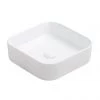 Arezzo 370 x 370mm Curved Square Counter Top Basin - Gloss White