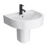 Arezzo 420 Wall Hung Basin 1TH + Semi Pedestal