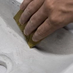 Arezzo Stone Wall Hung Copper Green Cloakroom Basin (400 x 230mm) 1 Tap Hole -Cheap Basins Store AZ4NC01 d2 460 2