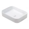 Arezzo 500 x 370mm Curved Rectangular Counter Top Basin - Gloss White