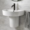 Arezzo 520 Wall Hung Basin 1TH + Semi Pedestal