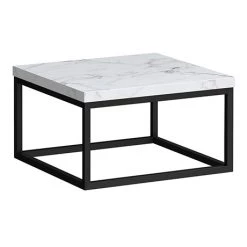 Arezzo 500 White Marble Effect Worktop with Matt Black Wall Mounted Frame