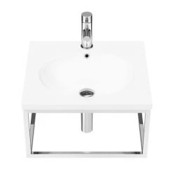Arezzo 500 Wall Hung Basin with Chrome Towel Rail Frame 9 Arezzo 500 Wall Hung Basin with Chrome Towel Rail Frame -Cheap Basins Store AZ5CHRFRM d4 460