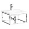Arezzo 500 Wall Hung Basin with Chrome Towel Rail Frame
