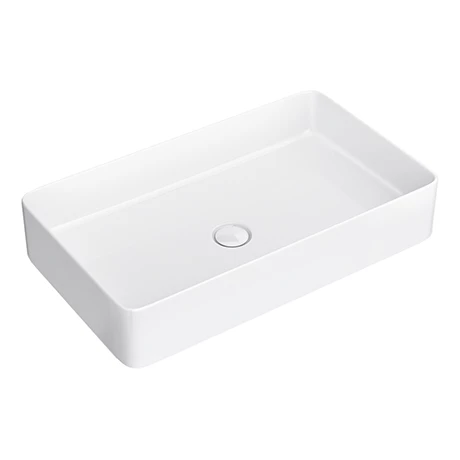 Arezzo Gloss White Slim Rectangular Counter Top Basin (605 x 355mm) 1 Arezzo Gloss White Slim Rectangular Counter Top Basin (605 x 355mm)
