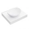 Arezzo Stone Resin Floating Basin Shelf inc. Oval Basin - 600mm Wide