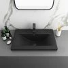 Arezzo 610 x 395mm Matt Black Rectangular Mid-Edged Inset Basin