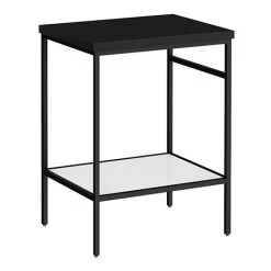 Arezzo 610 Matt Black Stone Resin Worktop with Matt Black Framed Washstand