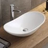 Arezzo Oval Counter Top Basin (620mm Wide - Matt White)