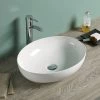 Arezzo Gloss White Curved Oval Counter Top Basin 0TH (520 x 395mm)