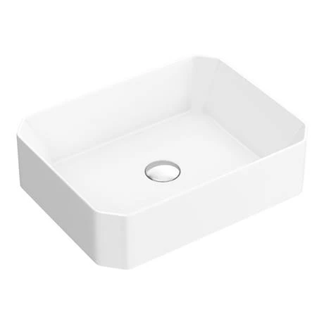 Arezzo 500 x 365mm Slim 8-Sided Rectangular Counter Top Basin 2 Arezzo 500 x 365mm Slim 8-Sided Rectangular Counter Top Basin - Image 2