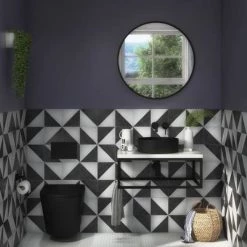 Arezzo 700 Gloss White Stone Resin Worktop with Matt Black Wall Mounted Frame 5 Arezzo 700 Gloss White Stone Resin Worktop with Matt Black Wall Mounted Frame -Cheap Basins Store AZ7BLKFRMGW d3 460