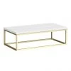 Arezzo 910 Gloss White Stone Resin Worktop with Brushed Brass Wall Mounted Frame