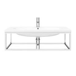 Arezzo 900 Wall Hung Basin with Chrome Towel Rail Frame -Cheap Basins Store AZ9CHRFRM d1 460