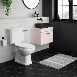 Arezzo 465 x 325mm Matt Black Curved Rectangular Counter Top Basin 11 Arezzo 465 x 325mm Matt Black Curved Rectangular Counter Top Basin -Cheap Basins Store AZB465 d6 460