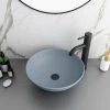 Arezzo 400mm Matt Grey Round Counter Top Basin