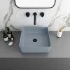 Arezzo 380 x 380mm Matt Grey Square Counter Top Basin