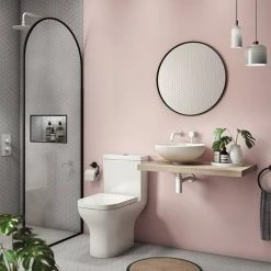 Arezzo 400mm Matt White Round Counter Top Basin -Cheap Basins Store AZW6015 d2 460